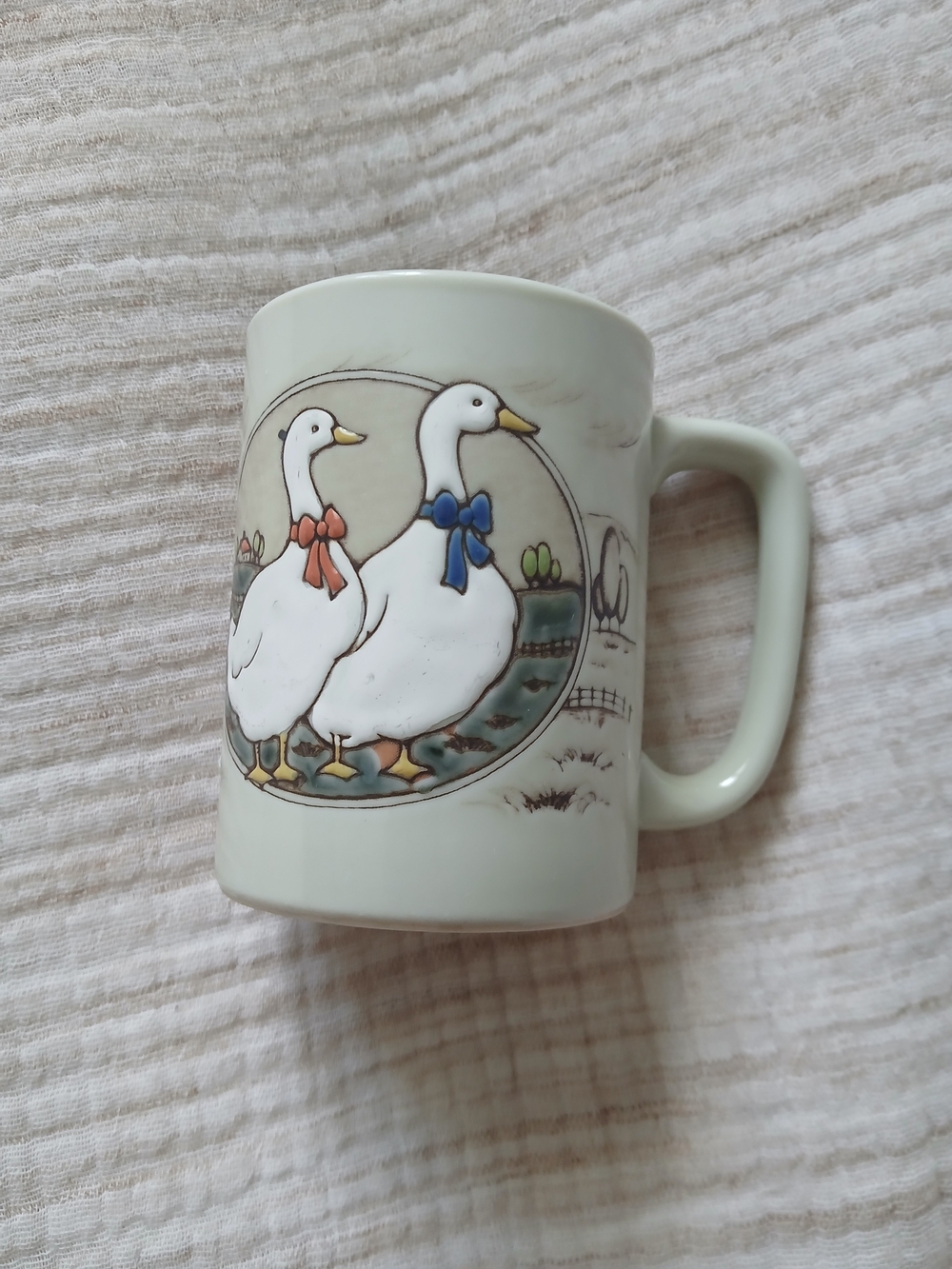 Vintage Geese/Ducks Ceramic Mug/Cottagecore Kitchen/Farmhouse Decor